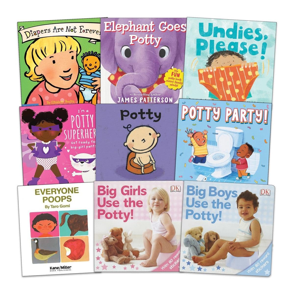 Kaplan Early Learning Potty Training Books - Set of 9 Educational Toddler Books for Toilet Training | Perfect for Daycare, Preschool & Home Use