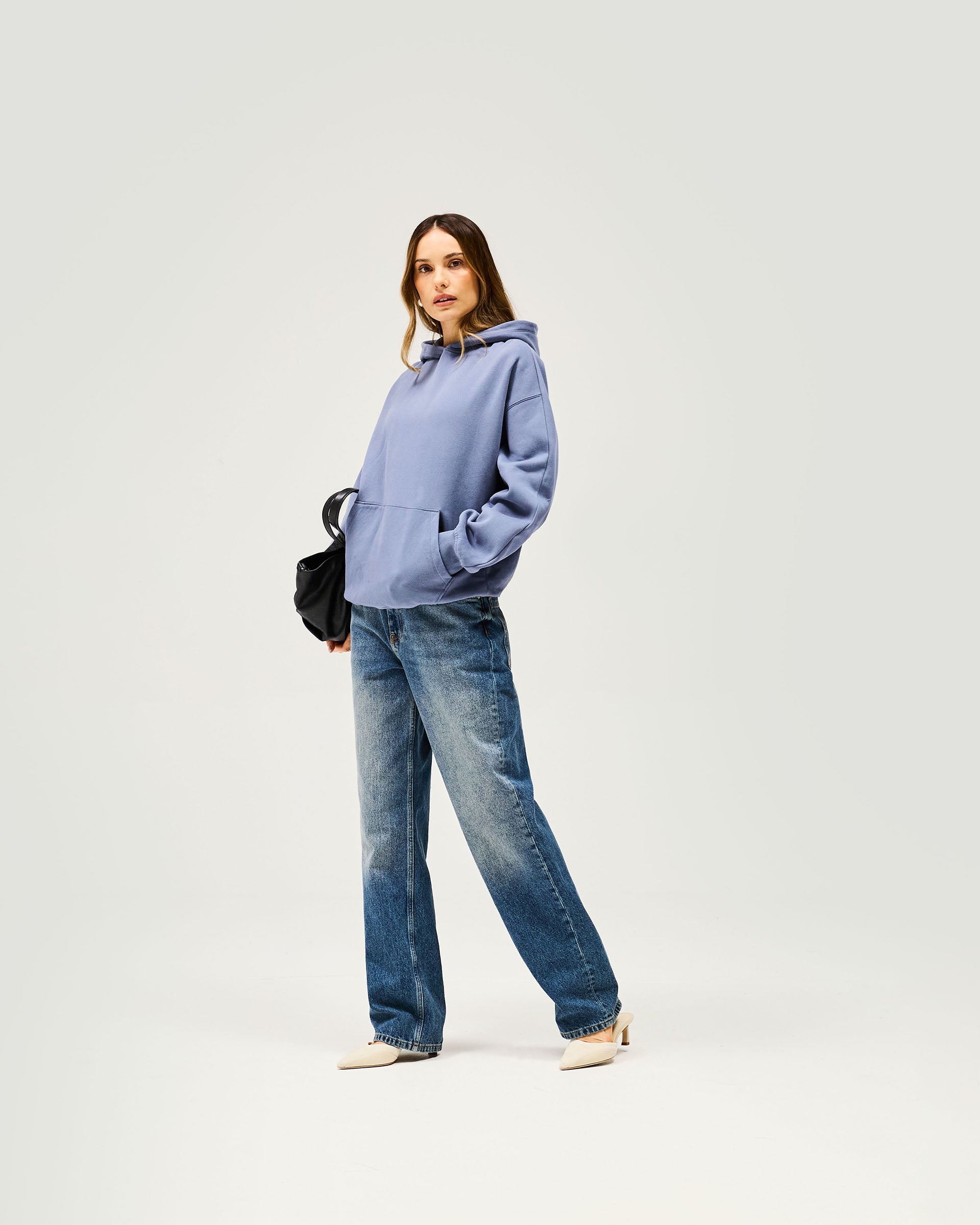 Owners Club Boyfriend Hoodie for Women - Soft & Cozy Steel Blue Pullover Sweatshirt | Perfect for Casual Wear, Lounging & Outdoor Activities