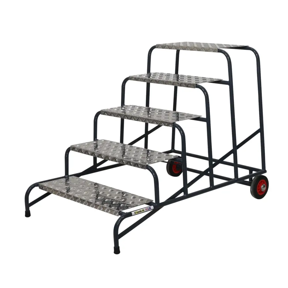 Climb It UK Wide Work Steps - Heavy Duty Aluminum Ladder for Construction, Roofing & Home Use | Non-Slip Safety Steps for Indoor & Outdoor Projects