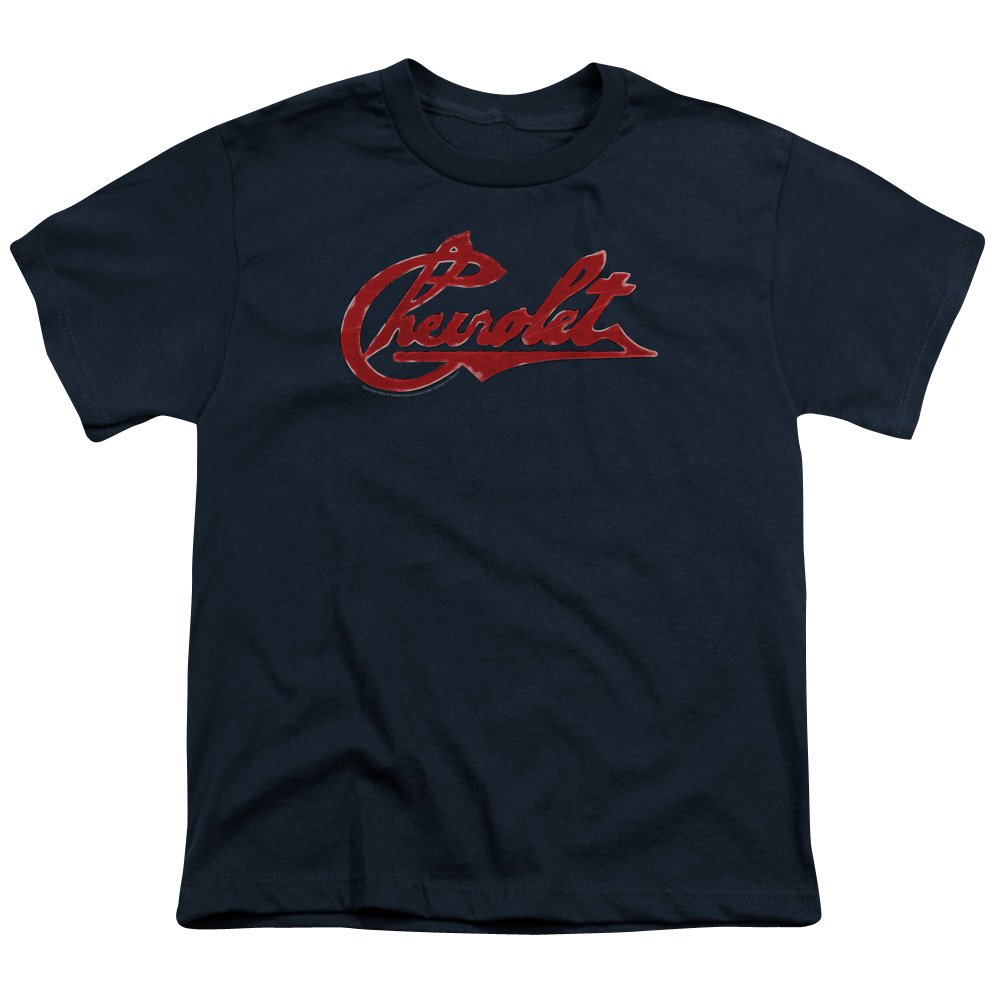 Vintage Chevrolet Script Distressed Unisex Youth T-Shirt for Boys & Girls - Casual Wear, Car Enthusiast Gift, School Outfit