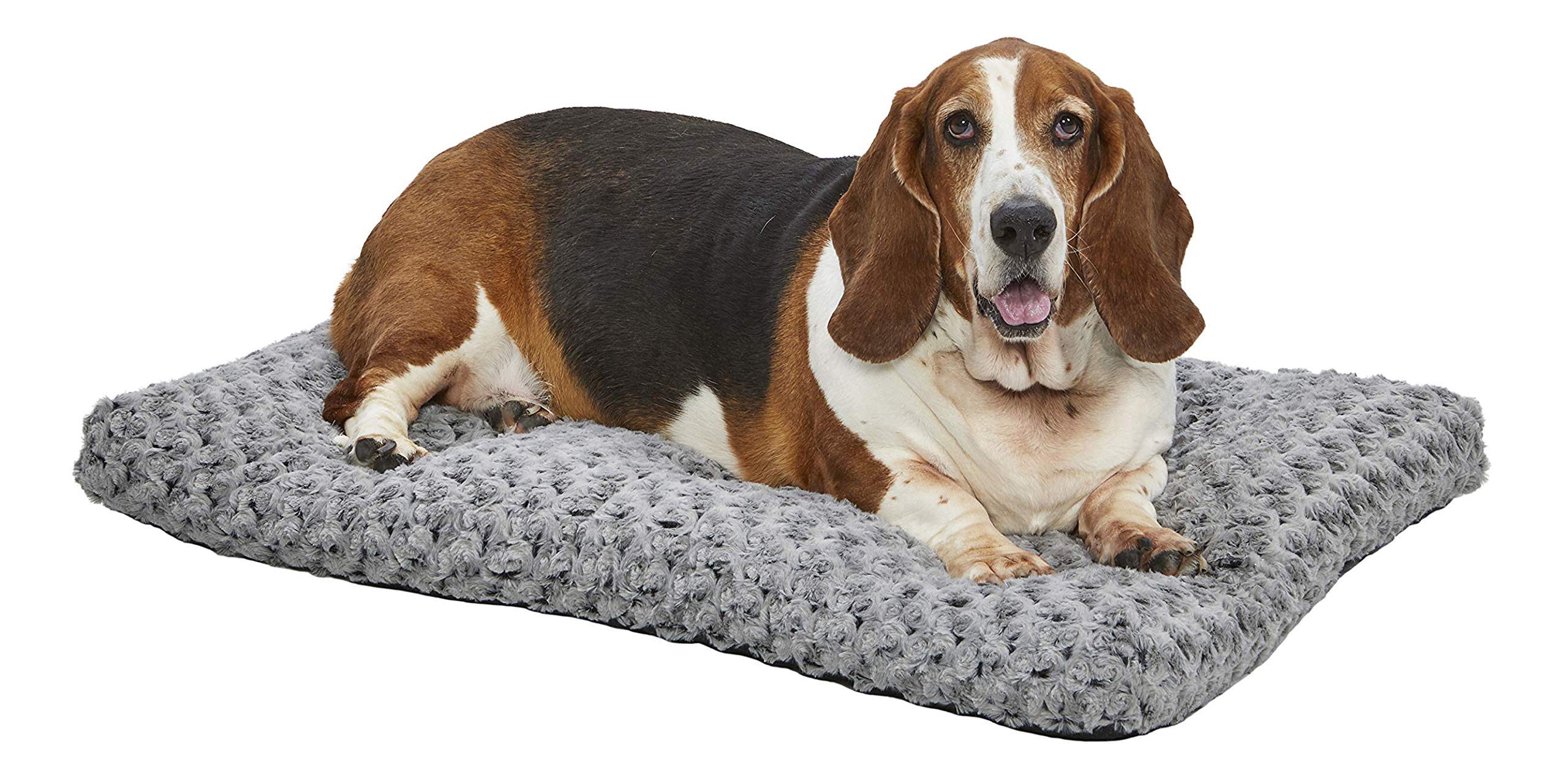 Premium MidWest Homes for Pets Deluxe Super Plush Dog & Cat Bed - Ultra Comfortable Pet Crate Mat, Machine Washable, 1-Year Warranty - Perfect for Kennels, Crates, and Home Lounging