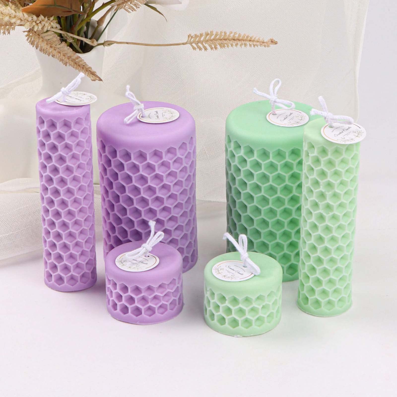 Grainrain 3D Beehive Candle Mold - Honeycomb Silicone Soap & Wax Molds for DIY Candle Making (SXY040) - Perfect for Handmade Candles, Soap Crafting & Home Decor