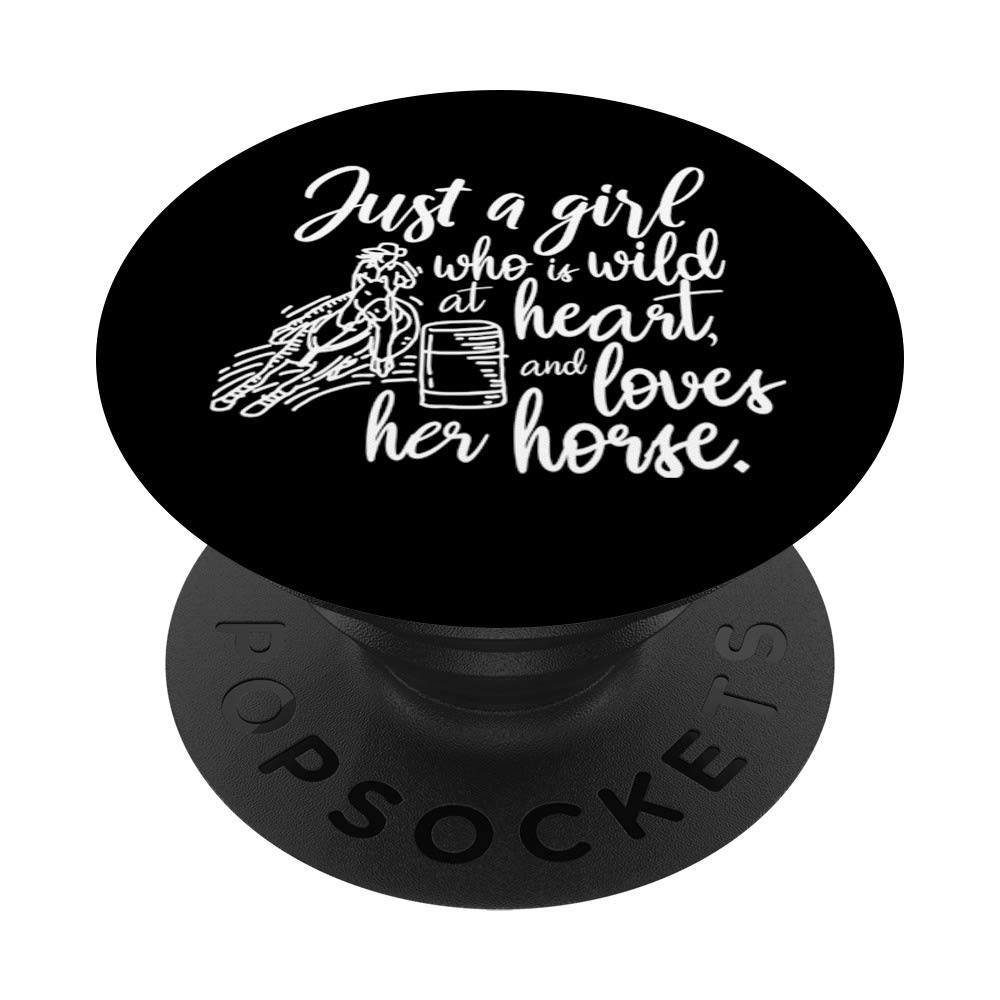 Barrel Racing Wild Heart Horse Lover Cute PopSockets Swappable PopGrip - Perfect for Equestrian Enthusiasts and Horse Riding Accessories
