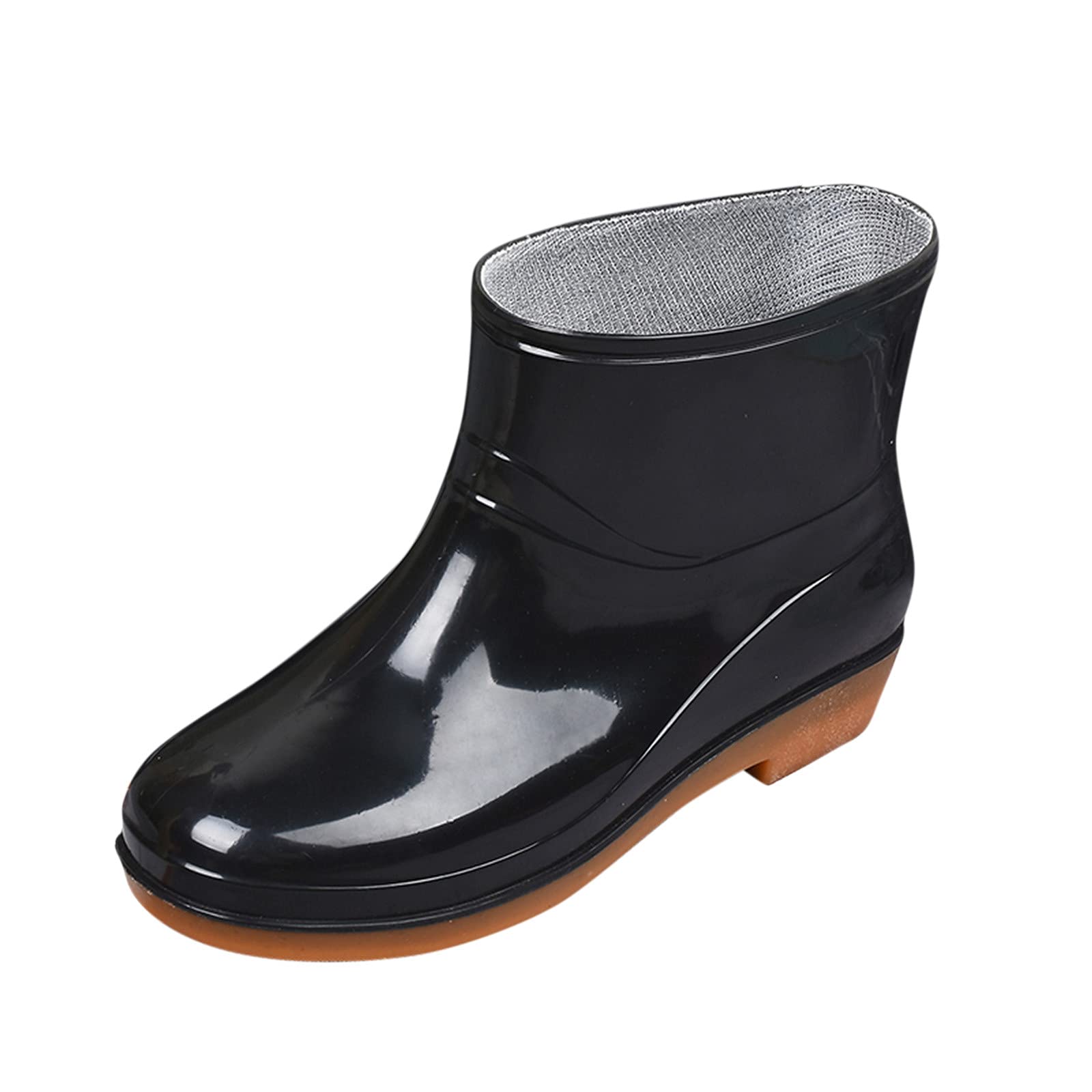 Women's Waterproof Non-Slip Pumpkin Rain Boots - Stylish Rubber Rain Shoes for Ladies | Perfect for Gardening, Hiking & Wet Weather Commutes
