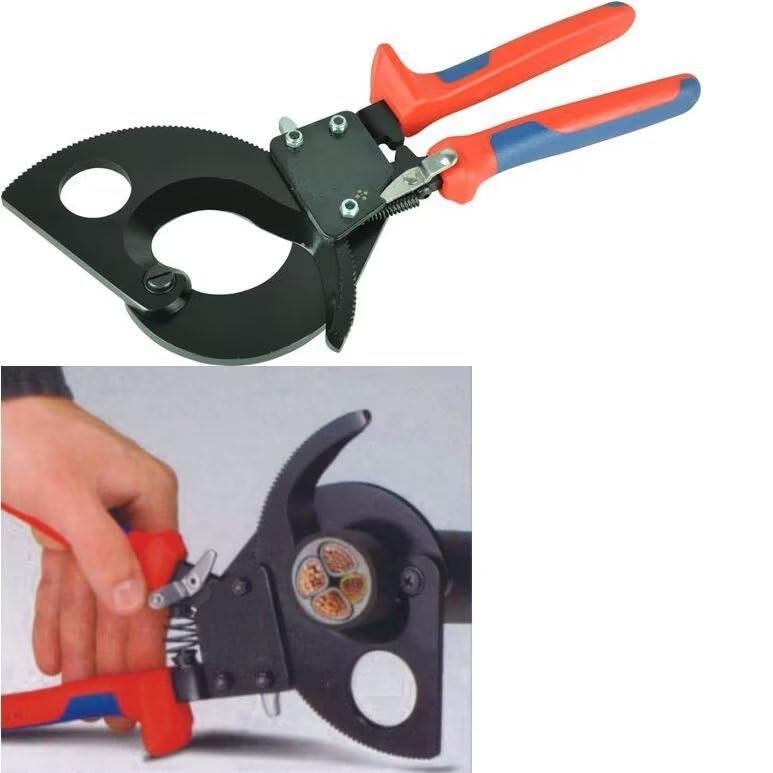 Heavy Duty Ratchet Cable Cutter - Professional Wire Cutting Tool for 380mm² Cables | Ideal for Electricians, Construction & DIY Projects