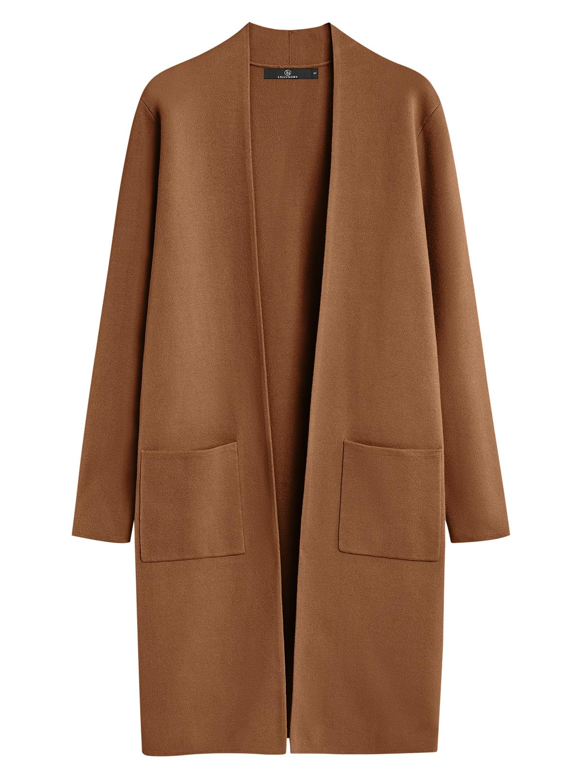 LILLUSORY Women's Lightweight Long Cardigan Sweater - Oversized Fall Coatigan Jacket 2024 | Trendy Open Front Duster for Work, Travel & Casual Outfits