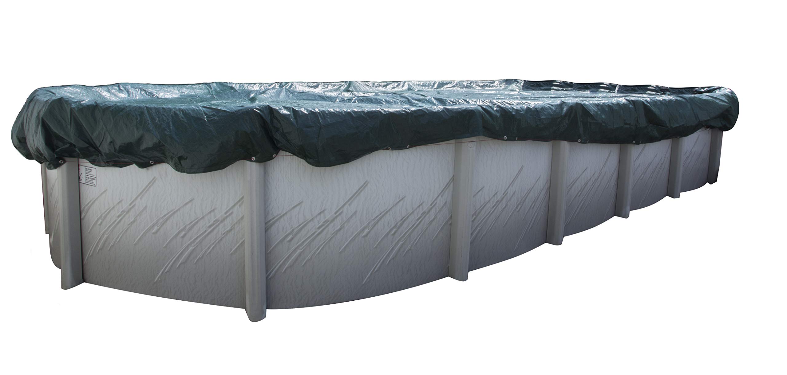 Buffalo Blizzard 18x33/34ft Oval Above Ground Pool Cover - Heavy Duty Reversible Green/Black Winter Cover with UV Protection | Shields Pool from Leaves & Debris | Perfect for Winterizing Inground & Above Ground Pools