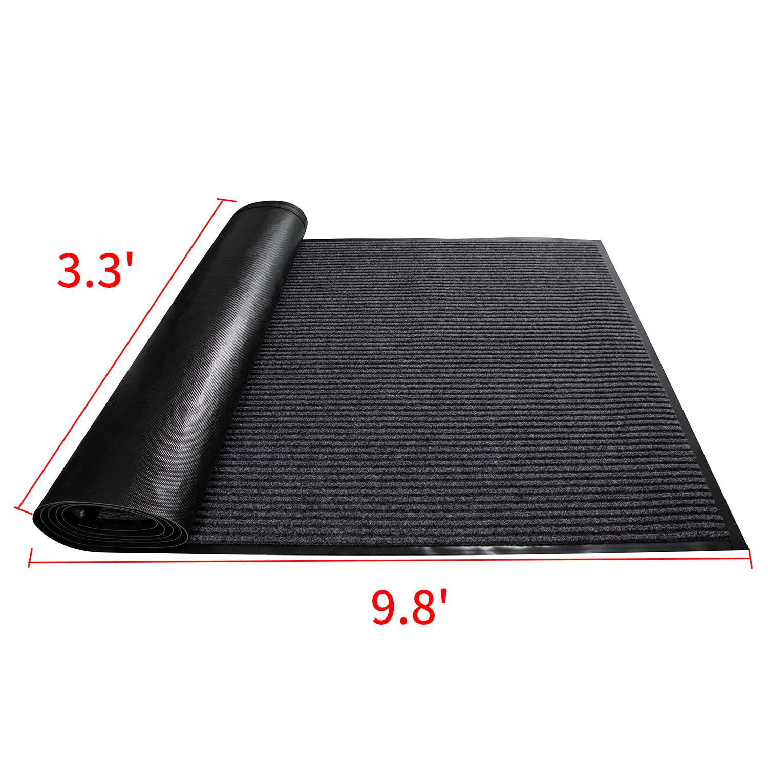 TANYOYO 3' x 10' Heavy Duty Commercial Grade Doormat - Non-Slip Vinyl Backed Entrance Mat for Indoor/Outdoor Use - Perfect for High Traffic Areas, Offices, Restaurants, and Home Entryways