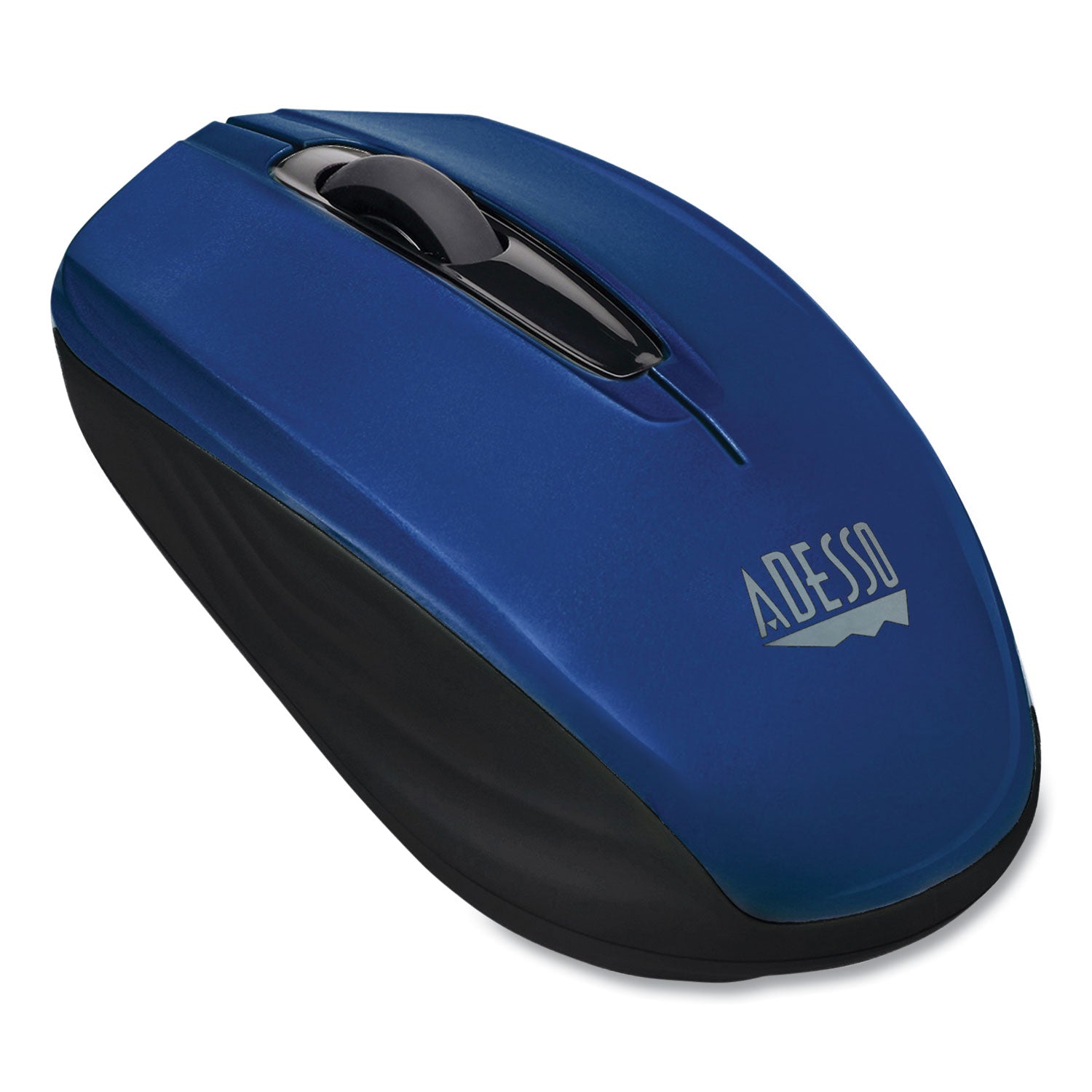 Adesso Imouse S50 Wireless Mini Mouse - 2.4GHz USB Optical Mouse with 33ft Range, Ambidextrous Design for Left/Right Hand Use, Portable Travel Mouse for Laptop, PC, Mac - Perfect for Office, Home & Travel (Blue)