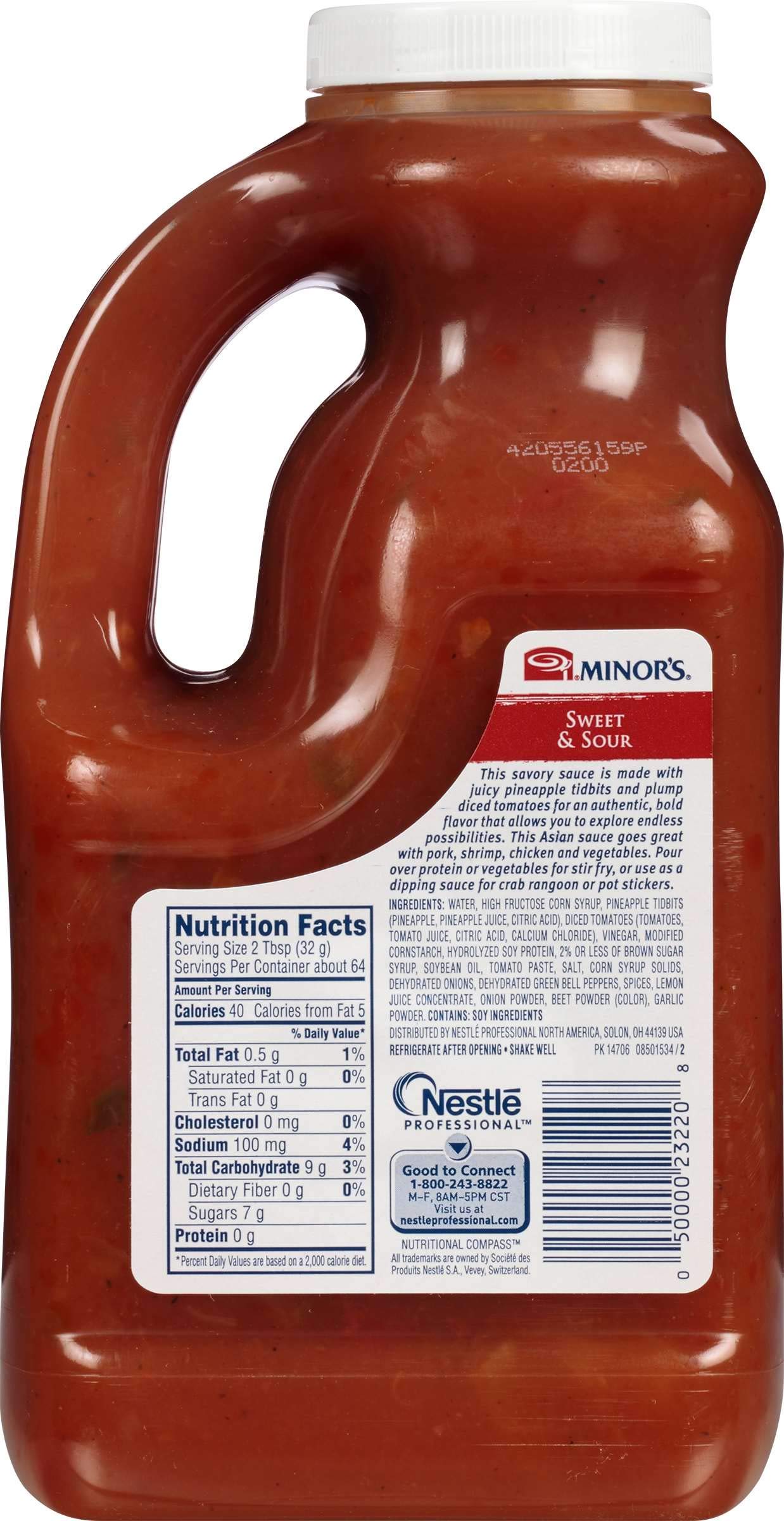 Minor's Vegan Golden Sweet and Sour Sauce - Authentic Asian Cooking Sauce & Marinade with Tangy Pineapple Flavor - 4.5 lb Jug (Pack of 6) - Perfect for Stir-Fry, Meatballs, and Asian-Inspired Dishes