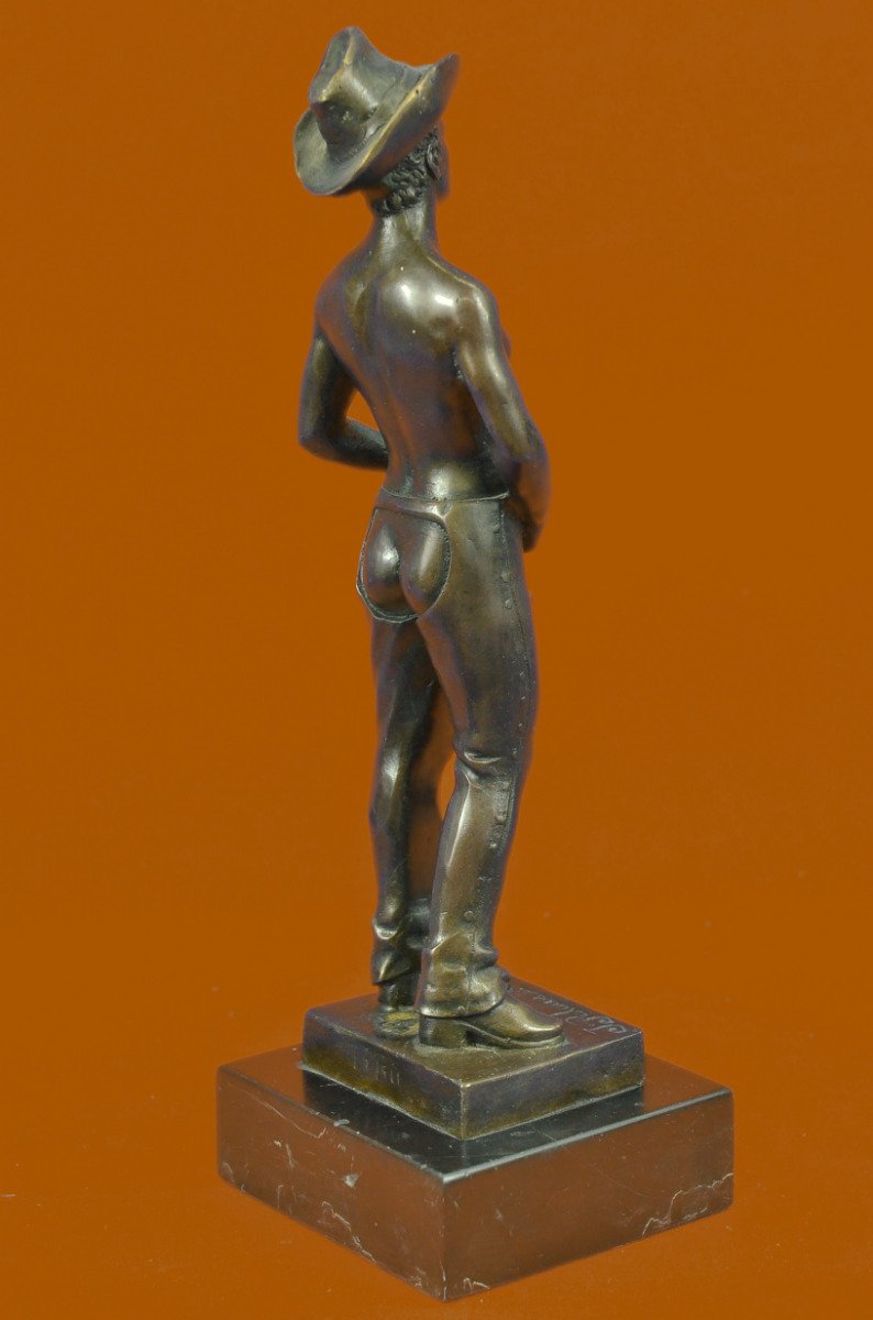 Handmade Bronze Erotic Male Nude Sculpture - Gay Art Figurine Statue for Home Decor, Office Display & Art Collection