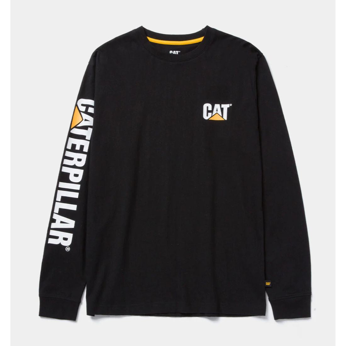 CAT Trademark Banner Long Sleeve Work Shirt - Durable Black Workwear (1510034) for Construction, Farming & Outdoor Jobs