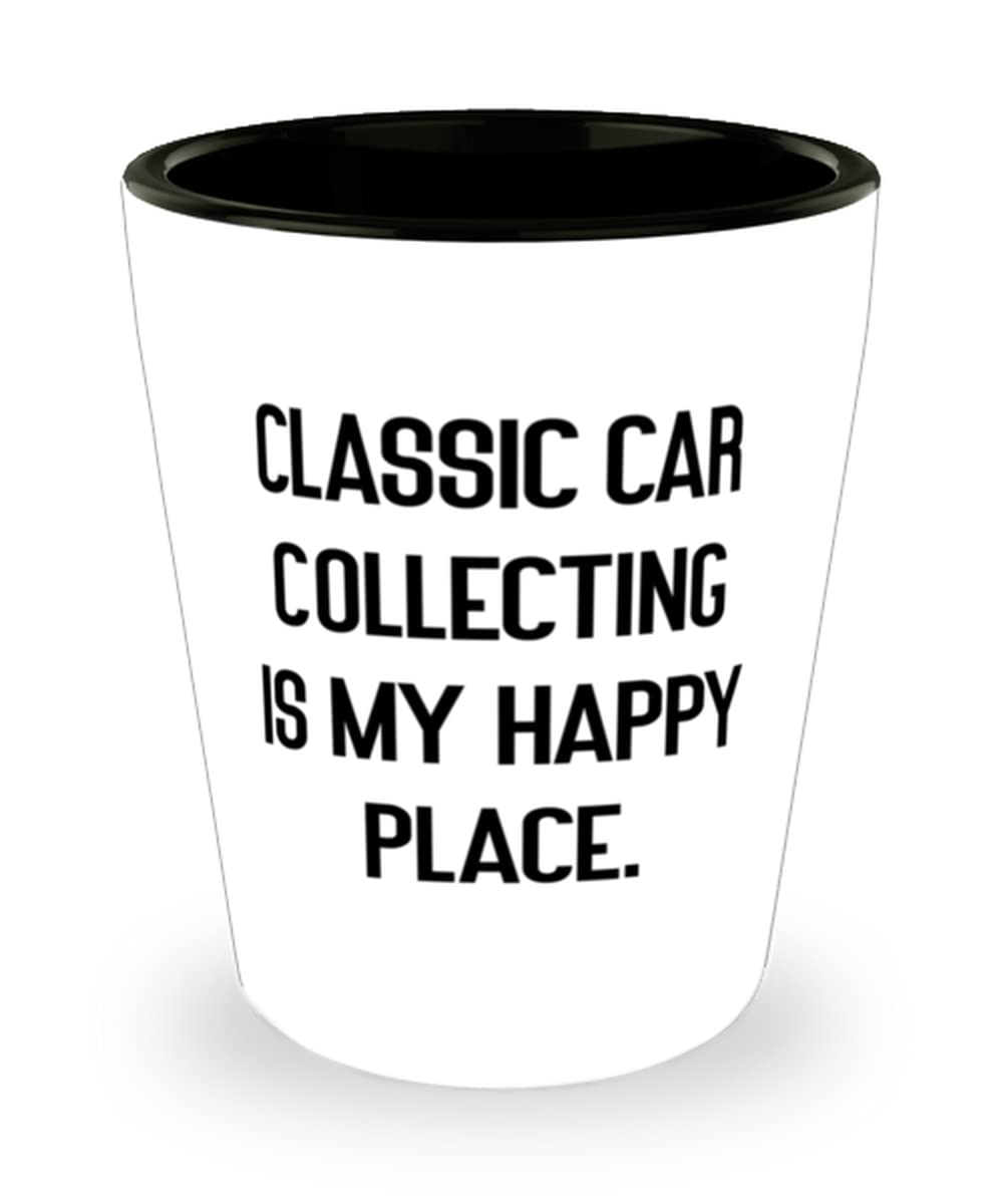 Vintage Car Collector Shot Glass - Classic Car Enthusiast Gift for Friends & Holidays - Perfect for Parties, Man Caves & Car Shows