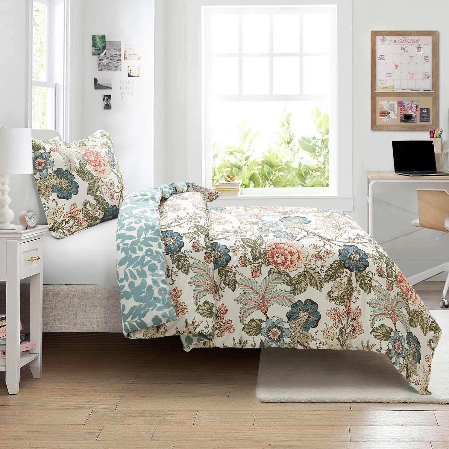 Sydney Reversible 100% Cotton Duvet Cover Set - Soft & Breathable Bedding for All Seasons - Perfect for Master Bedroom, Guest Room & Dorm Decor