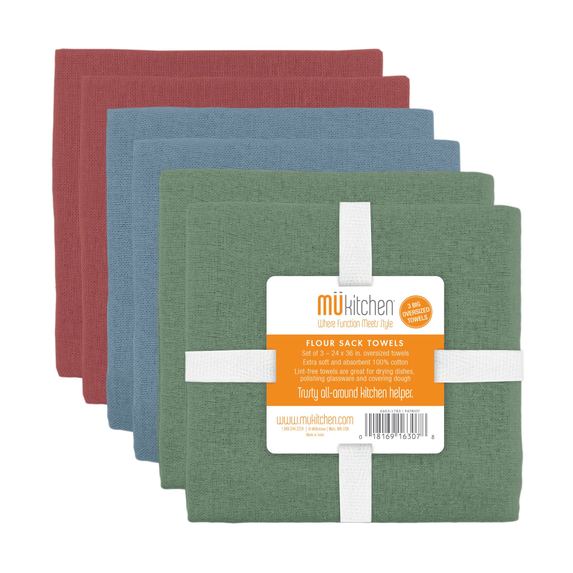 Premium 100% Cotton Extra Large Flour Sack Dish Towels - Super Absorbent & Versatile for Drying Dishes, Cleaning, and Kitchen Tasks - Machine Washable Reusable Set of 6 - Perfect for Home, Restaurant, and Commercial Kitchen Use