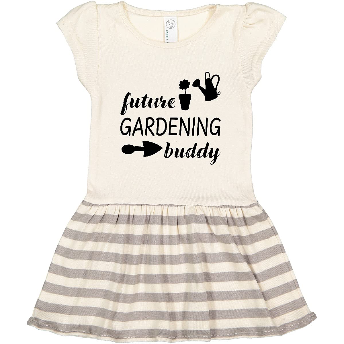 Inktastic Future Gardening Buddy Toddler Dress - Cute Kids Gardening Outfit for Outdoor Play & Activities - Perfect for Toddler Girls' Spring & Summer Adventures