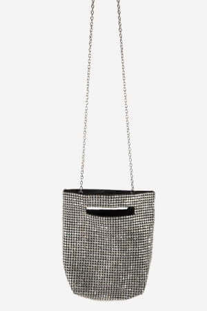 Sparkling Rhinestone Studded Bucket Bag for Women - Elegant Evening Clutch & Party Purse - Perfect for Weddings, Prom, Date Night and Special Occasions