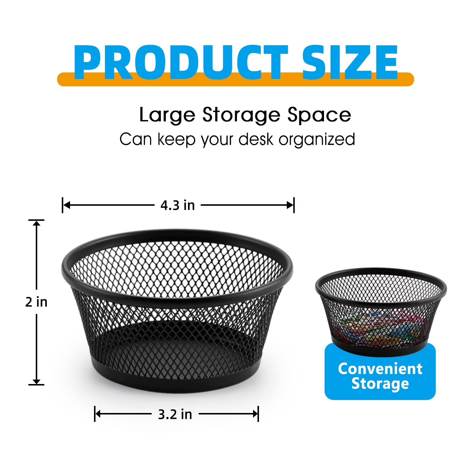 Magnetic Paper Clip Holder 4-Pack - Black Desk Organizer for Office Supplies, Paper Clips & Staples | Perfect for Home, Office, or School Workspace Organization