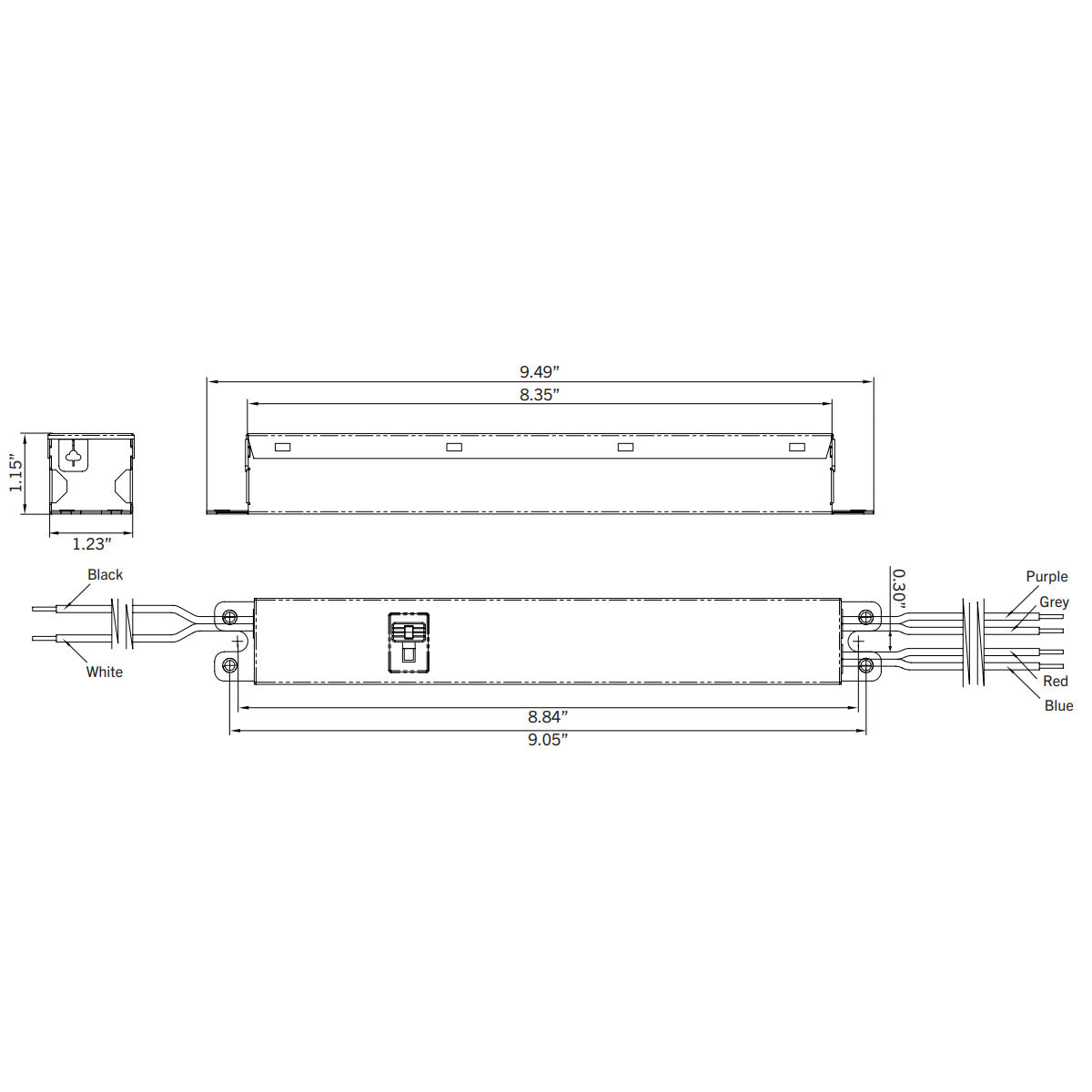 45W LED Driver 700-850mA Selectable Current, 0-10V Dimming, 120-277V Input - Perfect for Indoor & Outdoor LED Lighting, Commercial & Residential Use