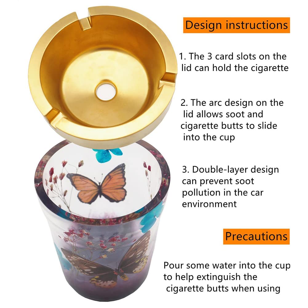 Premium Car Ashtray Silicone Molds for Resin Casting - Double Layer DIY Resin Ashtray Making Kit - Unique Handmade Gifts for Car Enthusiasts & Smokers - Perfect for Home Decor, Craft Projects & Personalized Gifts