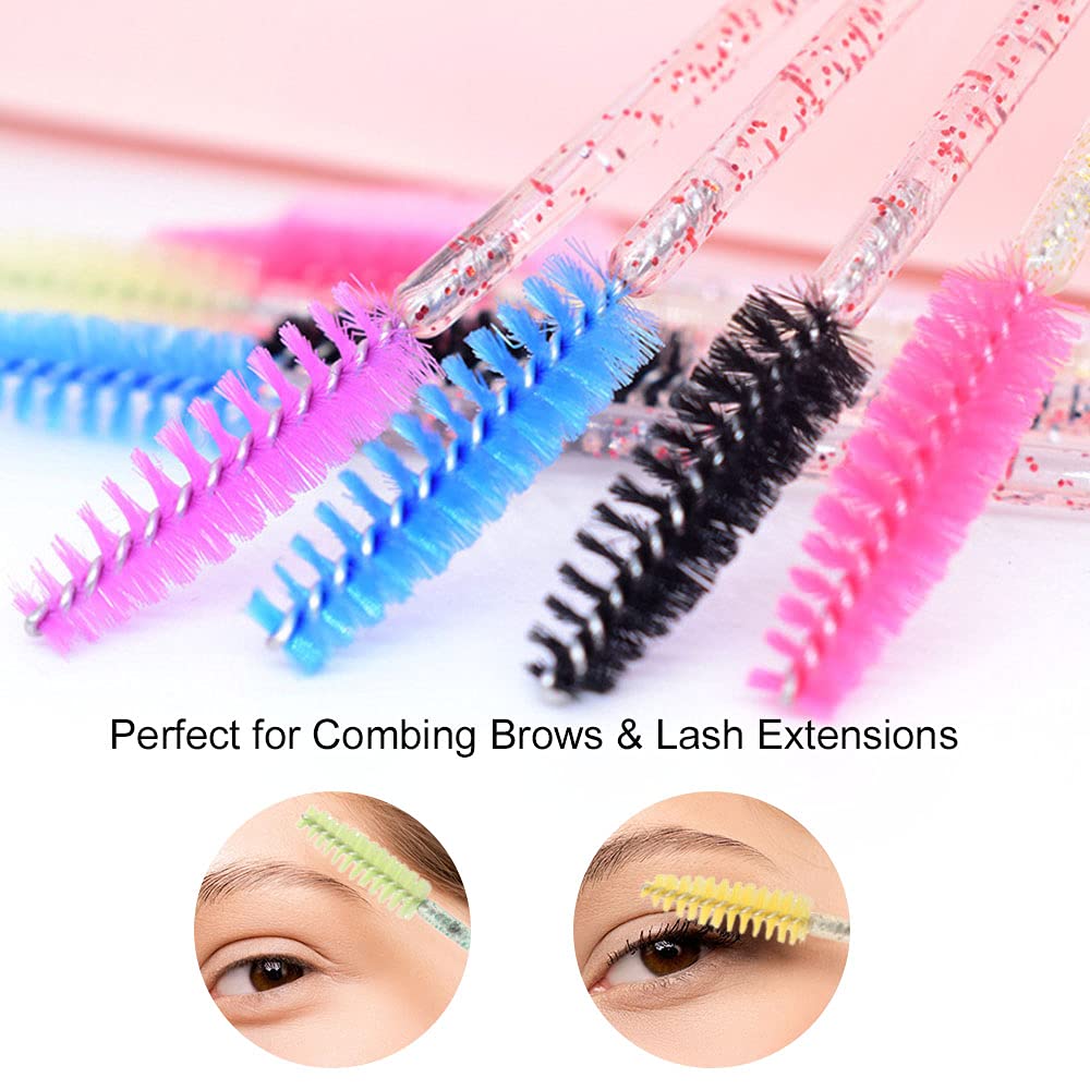 50 PCS Purple Eyelash Mascara Brushes - Professional Makeup Applicator Wands for False Lashes & Extensions - Perfect for Salon, Home Use & Travel Makeup Kits