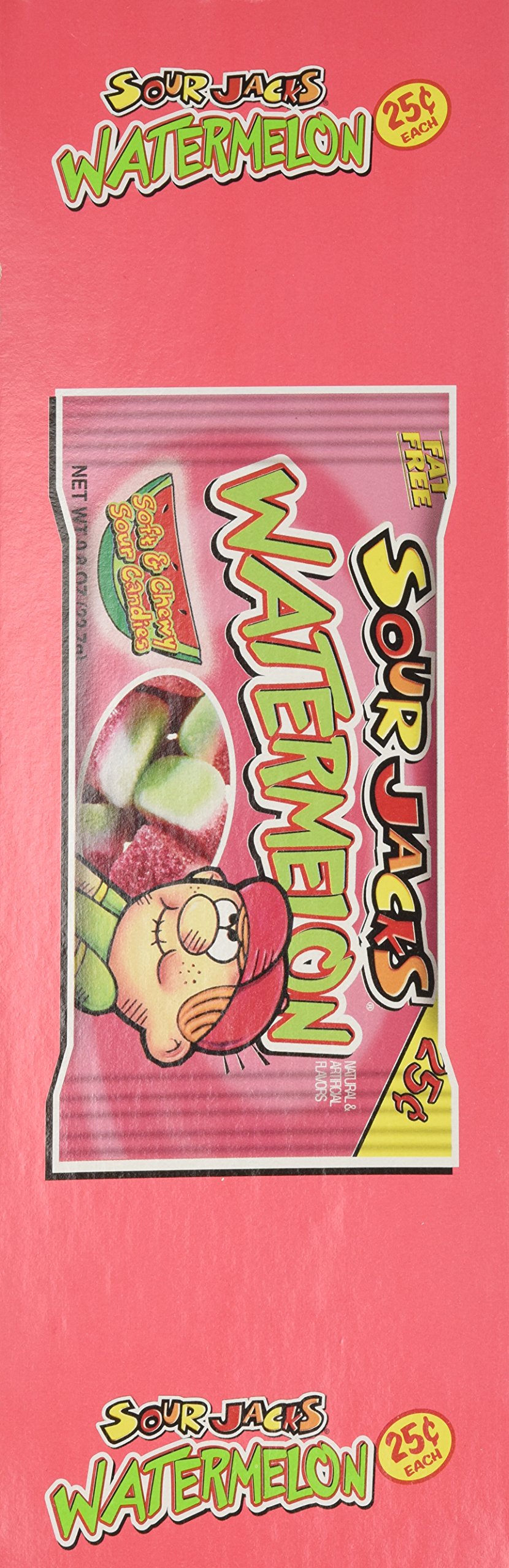Sour Jacks Watermelon Gummy Candy - 24 Pack for Party & Snacking