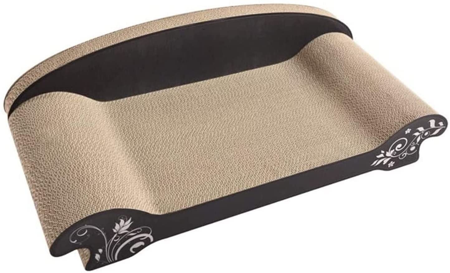 **XUERUIGANG Extra Large Cat Scratcher Bed & Lounge - Durable Cardboard Sofa for Indoor Cats, Scratch Pad & Couch Combo (Black) - Perfect for Playtime, Napping & Protecting Furniture**