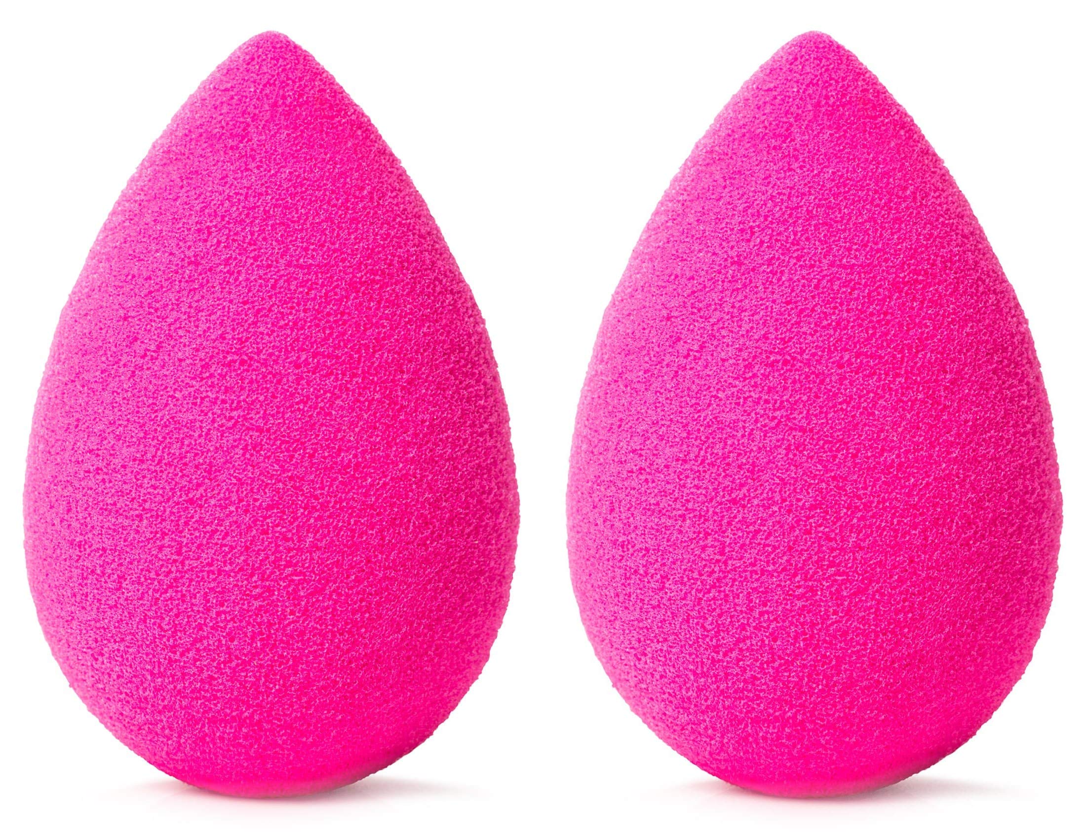 Just Peachy Beauty Blender Sponge - 2 Pack Makeup Blenders (Color May Vary) for Flawless Foundation & Concealer Application - Perfect for Liquid, Cream & Powder Cosmetics