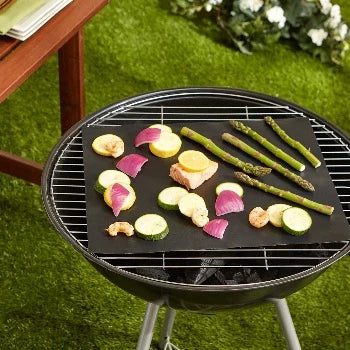 Premium RSVP International Grill Mat Set of 2 - Non-Stick BBQ Cooking Mats for Outdoor Grilling, Backyard Parties & Camping - Heat Resistant & Reusable
