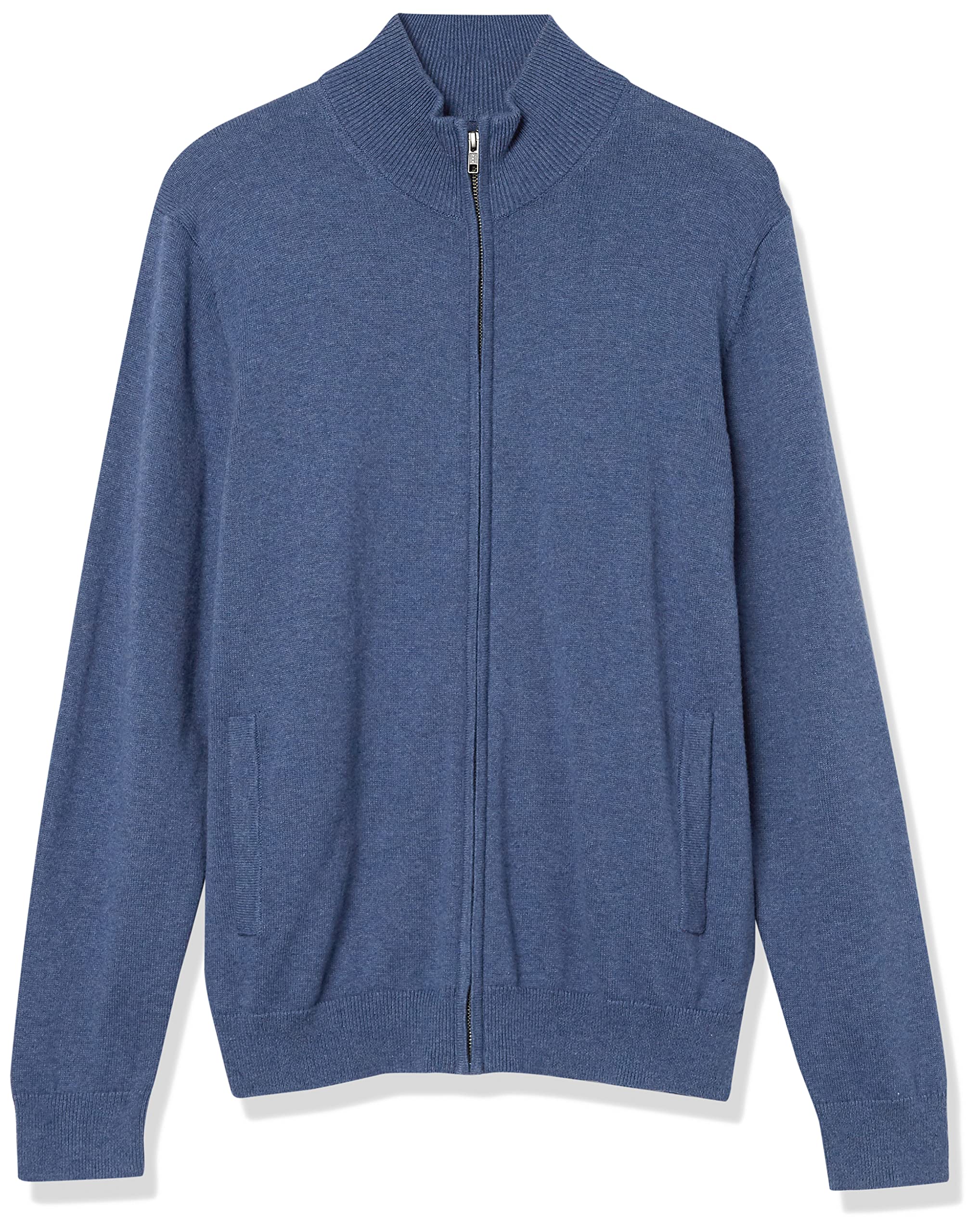 Amazon Essentials Men's Full-Zip Cotton Sweater Jacket - Soft Casual Pullover for Fall & Winter - Perfect for Work, Travel and Outdoor Activities