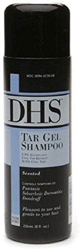 DHS Tar Gel Shampoo for Scalp Treatment - 8 oz Scented Bottle (Pack of 8) | Medicated Shampoo for Psoriasis, Dandruff & Itchy Scalp Relief | Ideal for Daily Hair Care & Scalp Health Maintenance