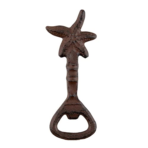 2-Piece Cast Iron Starfish Bottle Opener Set - Rustic Beach-Themed Beer & Soda Bottle Opener for Home, Bar, Parties & Outdoor Gatherings