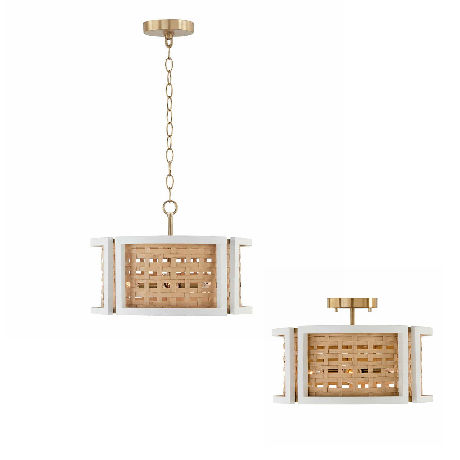 Zang 4-Light Modern Dual Mount Pendant Lighting Fixture - Adjustable Height for Kitchen Island, Dining Room, or Living Room Ceiling
