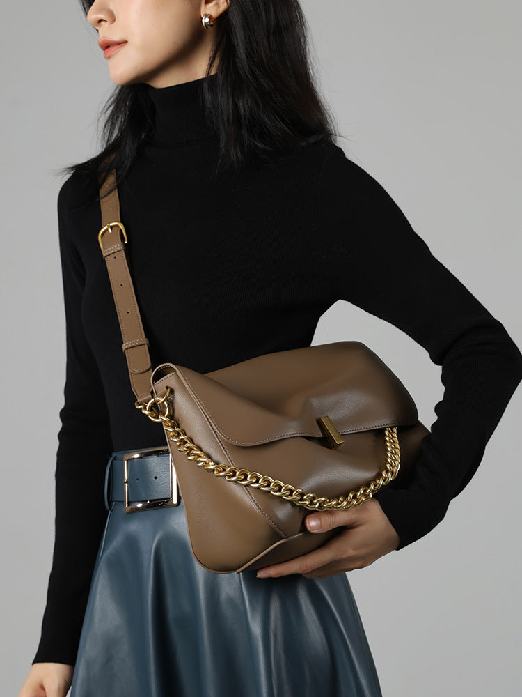 Stylish Crossbody Chain Shoulder Bag for Women - Fashionable & Lightweight Purse for Daily Use, Work, and Evening Events