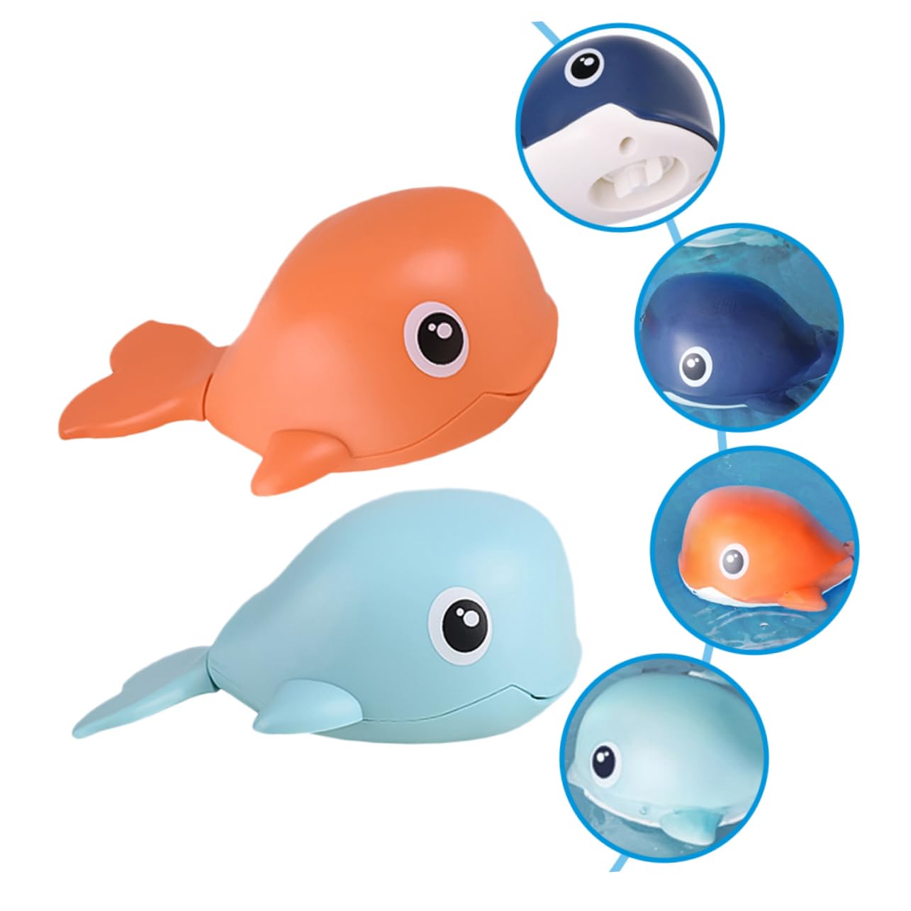 DRESSOOS 2-Pack Wind-Up Bath Toys for Kids - Fun Swimming Duck & Floating Animal Play Set - Safe Plastic Bathtub Toys for Toddlers & Children - Perfect for Bath Time Fun & Water Play Activities