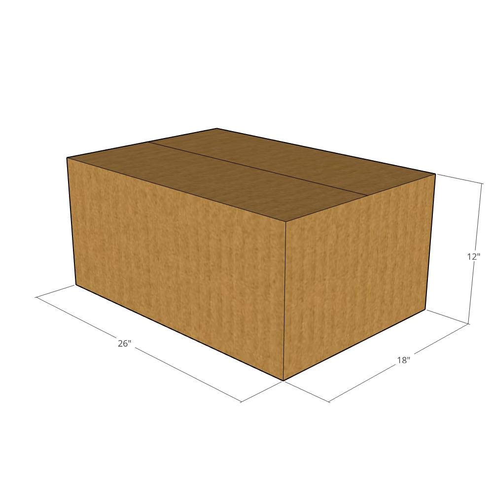 75 - 26x18x12 Inches (LxWxH) - 32 ECT New Corrugated Shipping Boxes for Moving, Storage & Ecommerce Packaging - Heavy Duty Cardboard Boxes for Home, Office & Warehouse Use