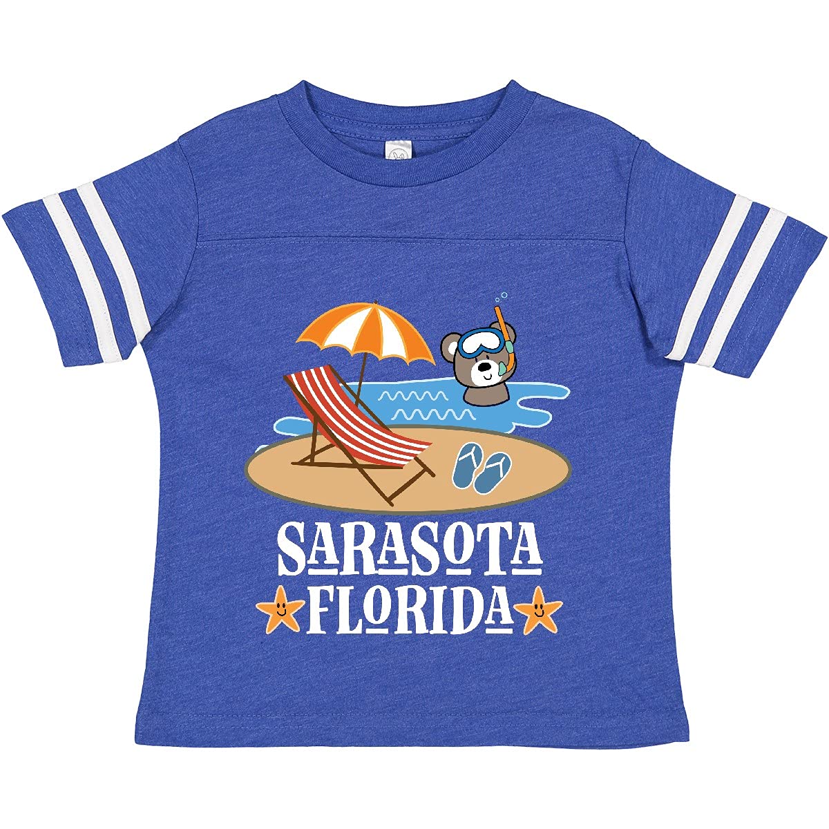 Inktastic Sarasota Florida Beach Vacation Toddler T-Shirt - Cute Summer Outfit for Toddlers, Boys & Girls - Perfect for Beach Trips, Family Vacations & Outdoor Adventures