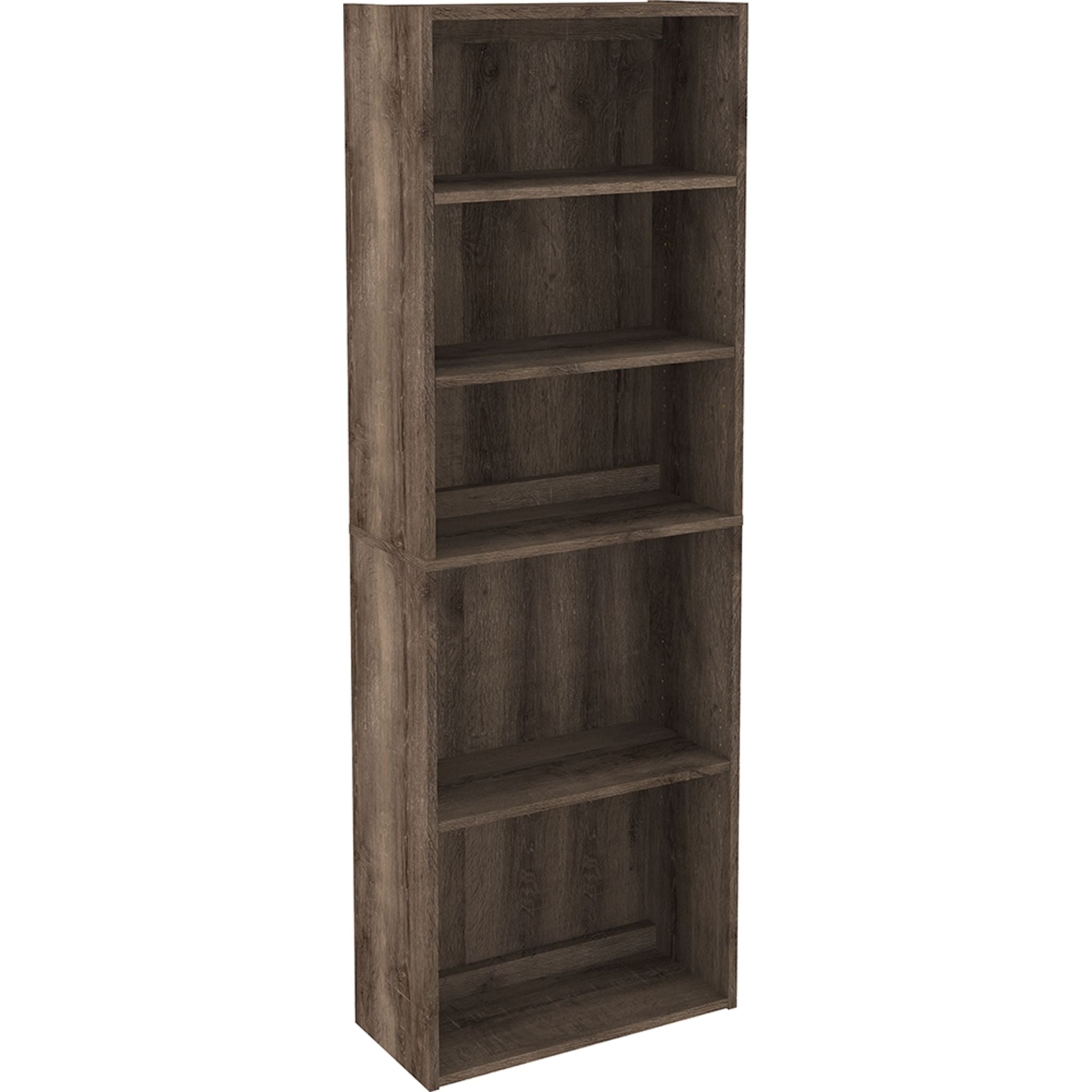 Arlenbry 5-Shelf Bookcase, Gray Wooden Bookshelf for Home & Office - Perfect for Living Room, Bedroom, Study & Library Storage Organization