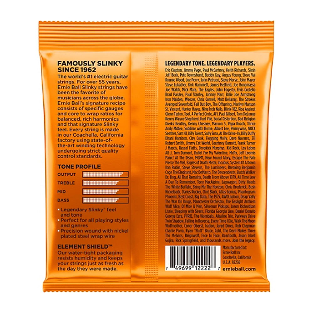 Ernie Ball 2222 Nickel Hybrid Slinky Electric Guitar Strings - 10-46 Gauge for Rock, Blues & Metal - Perfect for Live Performances & Studio Recording