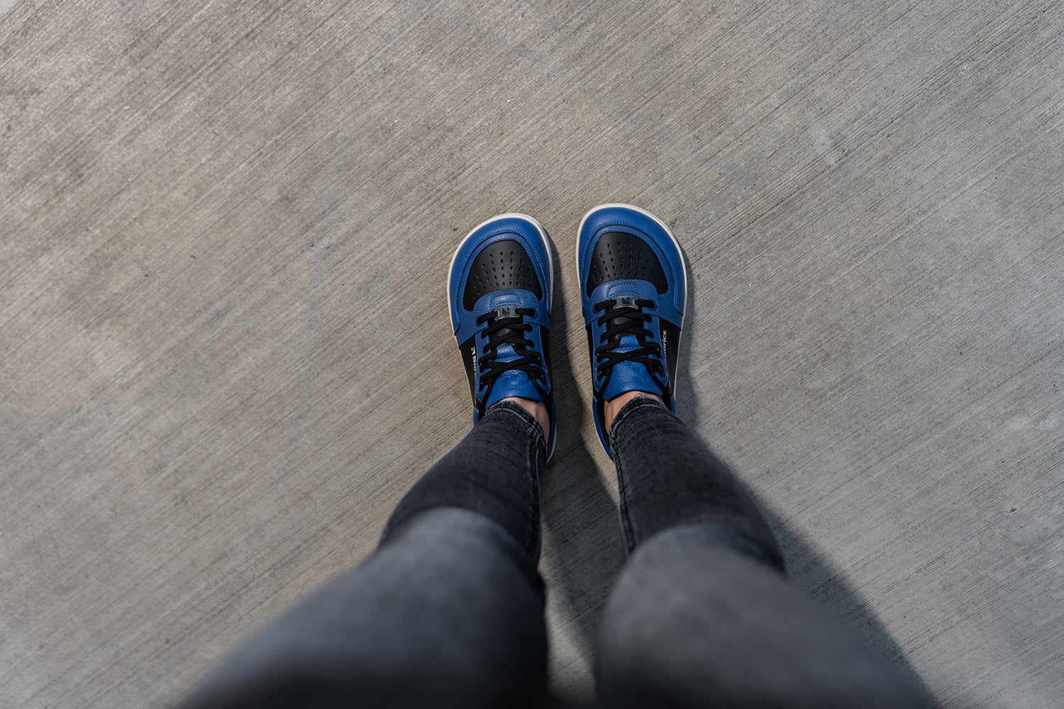 Barefoot Sneakers for Men & Women - Barebarics Wave Black & Blue Minimalist Shoes | Lightweight, Flexible & Comfortable for Running, Walking & Everyday Wear