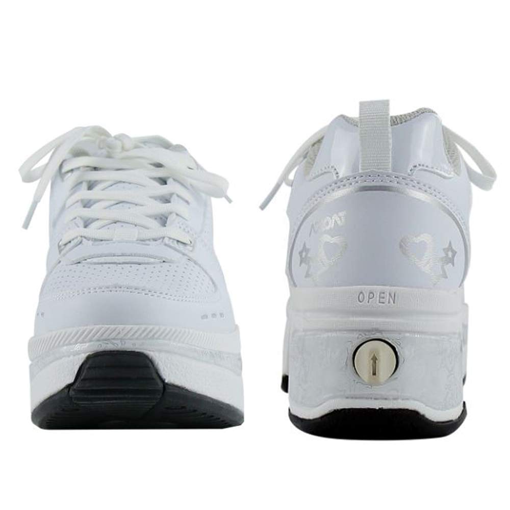 **Women's & Girls' Roller Skates - Retractable Wheels for Parkour, Outdoor & Indoor Use | Quad & Inline Skates for Adults & Kids**    *(Perfect for skating rinks, parks, fitness, commuting & fun family activities!)*