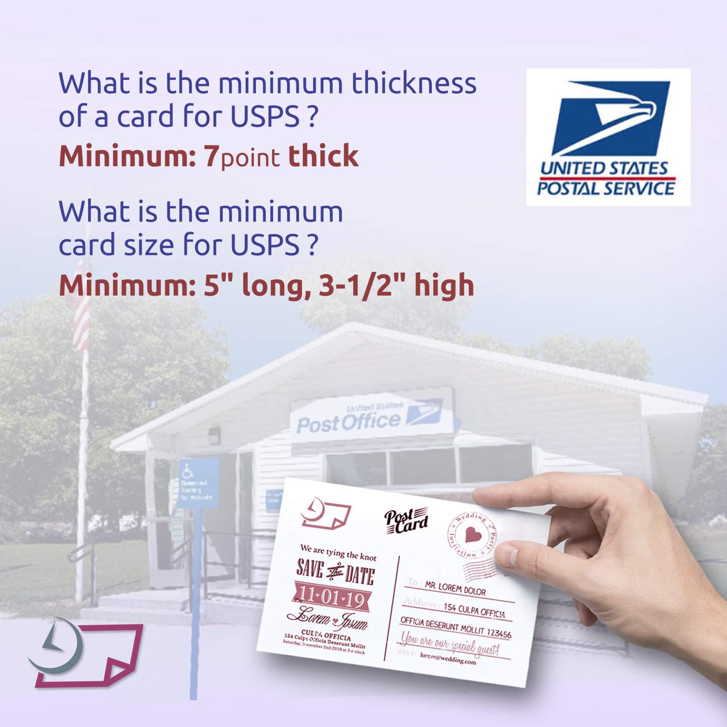 NextDayLabels - 8.5 x 11 Inch Laser & Inkjet Printer Postcards - 4 Up Per Page (4.25