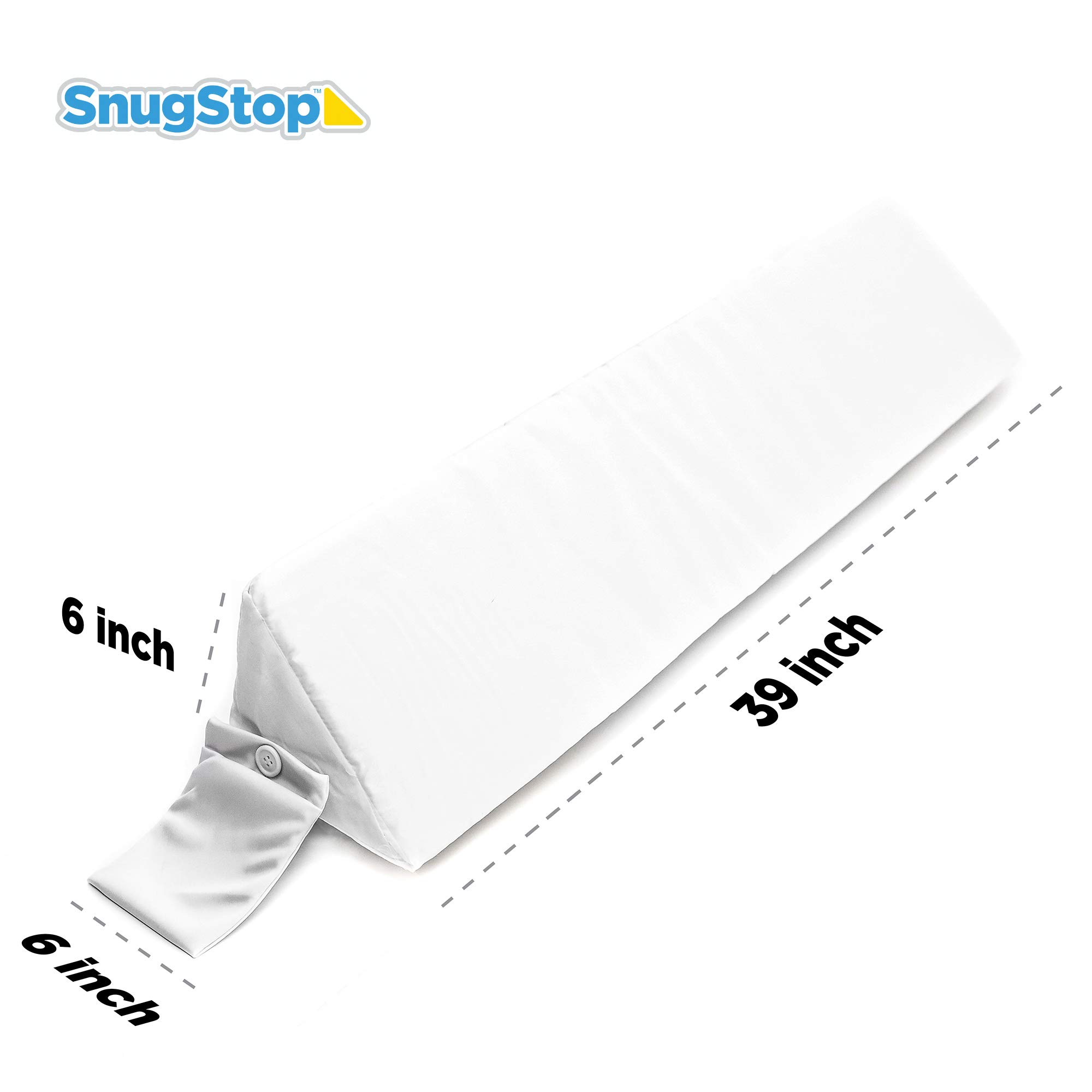 SnugStop The Original Bed Wedge Pillow - Headboard Gap Filler for Mattress Support - Triangle Shaped Pillow Wedge to Prevent Pillow Loss - Perfect for Twin Beds (Home & Hotel Use)