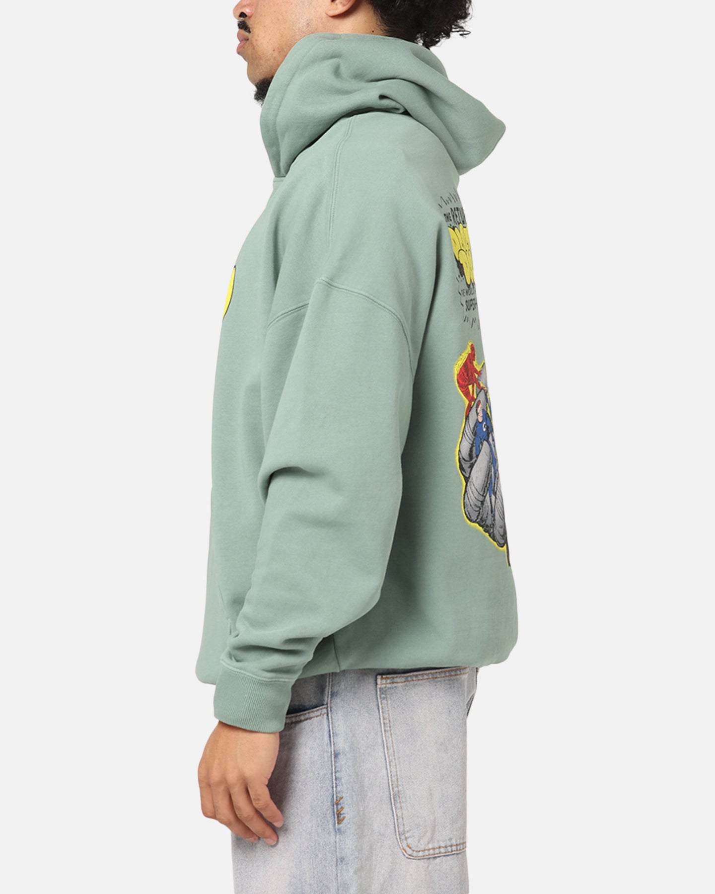 Marvel Doctor Doom Villain Hoodie - Washed Green Pullover Sweatshirt for Men & Women | Cosplay, Halloween Costume, Comic Con Outfit, Superhero Fan Gift
