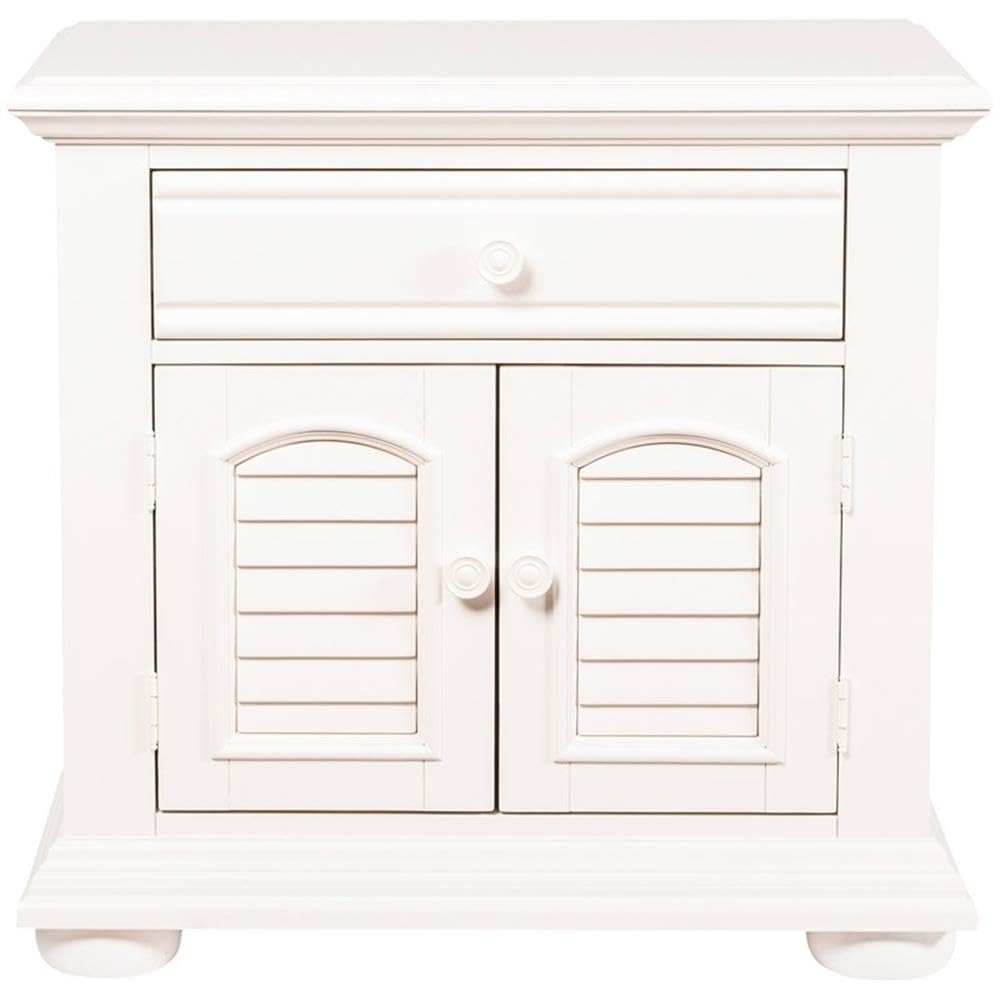 Home Square 2-Piece King Size Bedroom Set - Summer House Style Panel Bed with Matching Nightstand | Perfect for Master Bedrooms & Guest Rooms