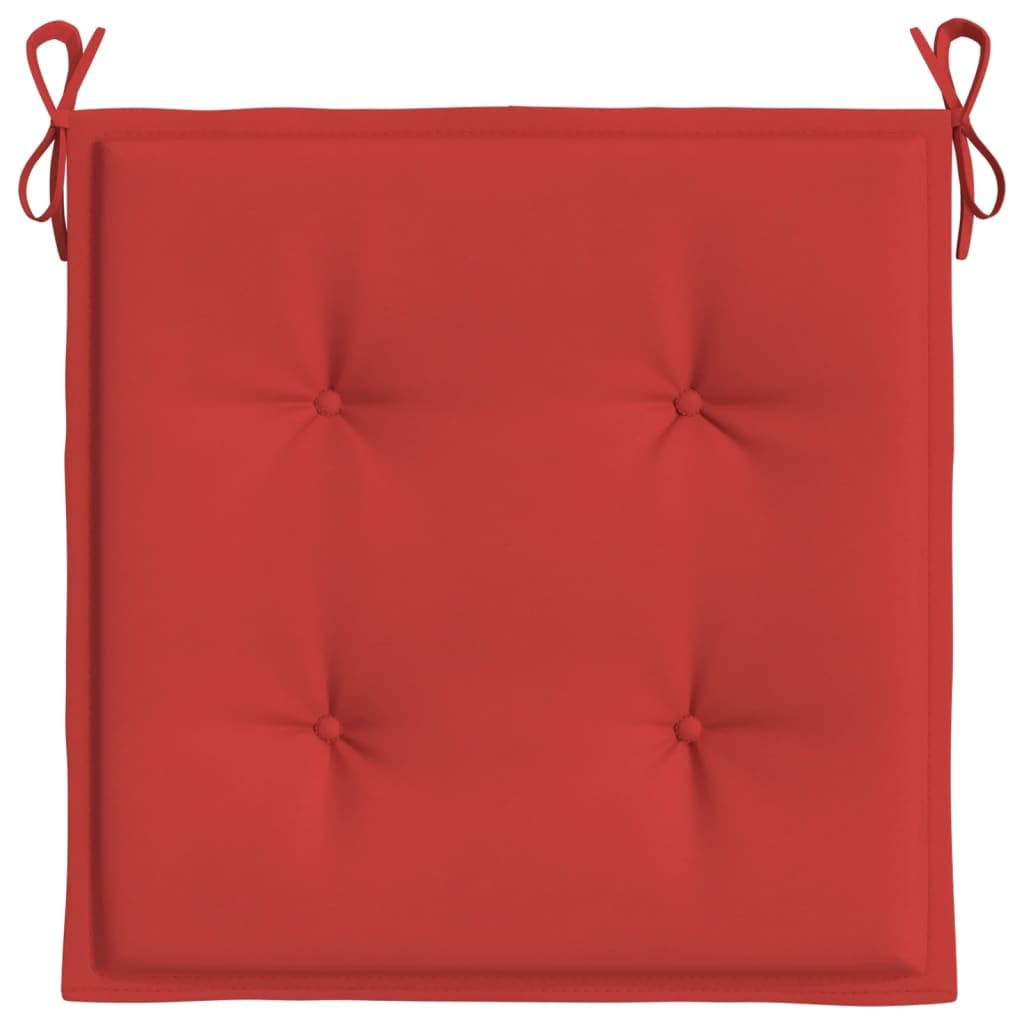 vidaXL 2-Pack Non-Slip Outdoor Chair Cushions - Water Repellent Red Oxford Fabric Patio Seat Cushions for Garden, Deck & Poolside Furniture - Perfect for Outdoor Dining, Lounging and Relaxation