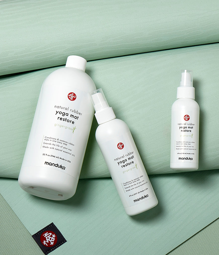 Manduka Natural Rubber Yoga Mat Cleaner - 8oz (237ml) - Gentle & Effective Cleaning for Yoga Mats - Perfect for Home, Studio & Travel Use
