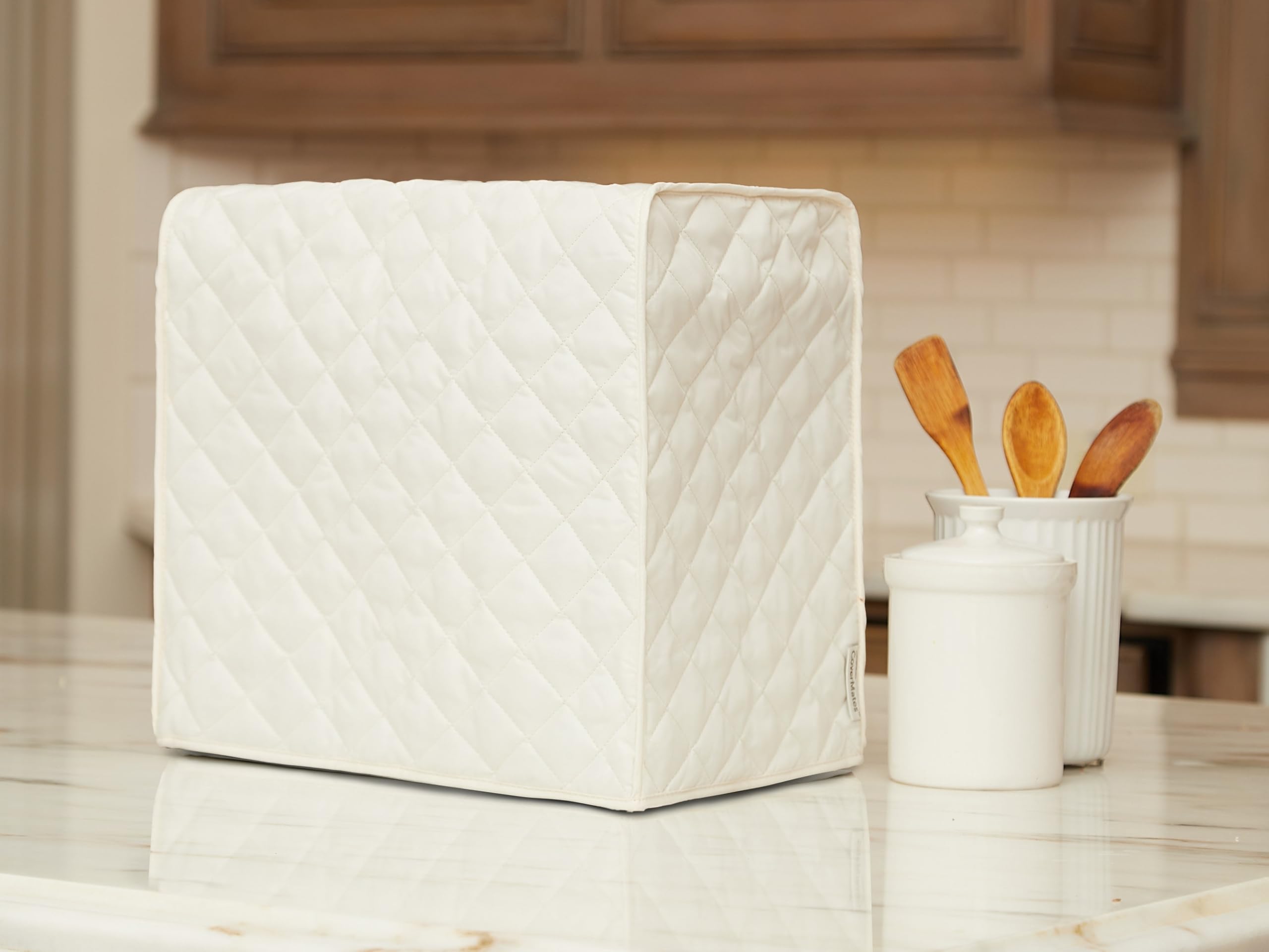 Covermates Keepsakes Bread Maker Cover - Dustproof & Stain Resistant Washable Appliance Cover (Cream) | Perfect for Kitchen Countertop Protection & Small Appliance Storage