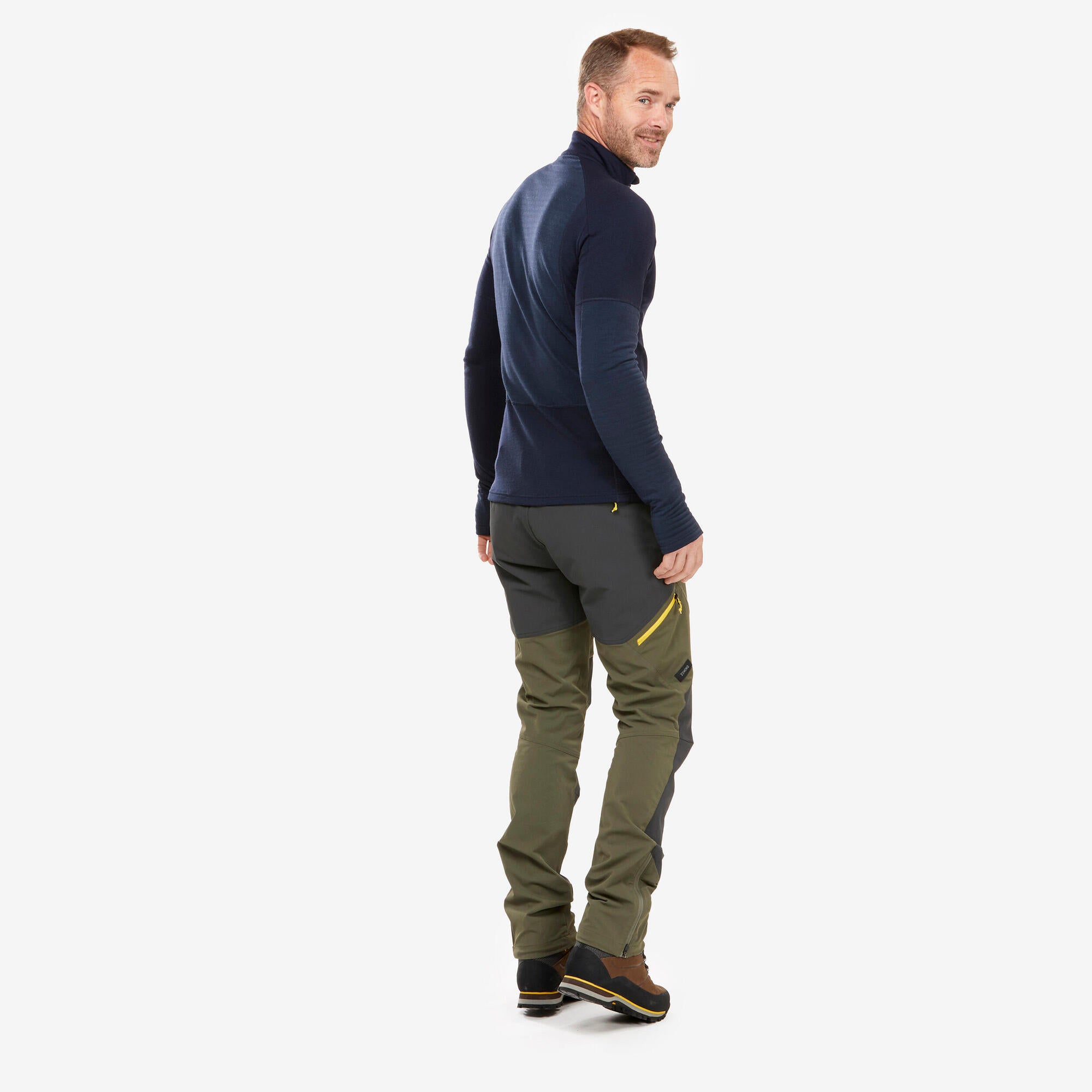 Simond Men's Merino Wool Long Sleeve Hiking Shirt - Lightweight & Odor Resistant Base Layer for Backpacking, Camping & Outdoor Adventures