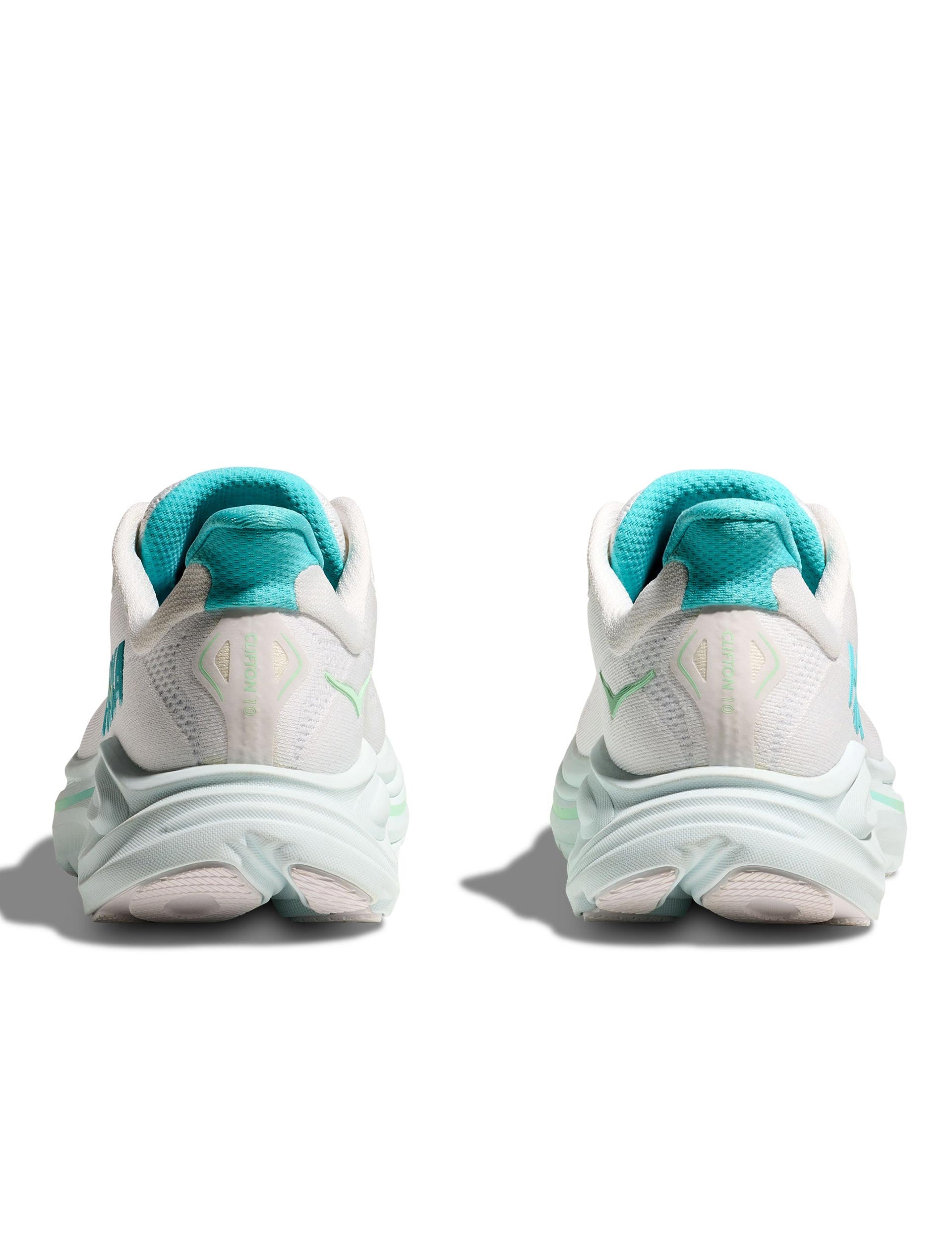 Hoka Clifton 10 Running Shoes for Men & Women - White/Cielo Blue - Lightweight Cushioned Sneakers for Jogging, Walking & Everyday Wear